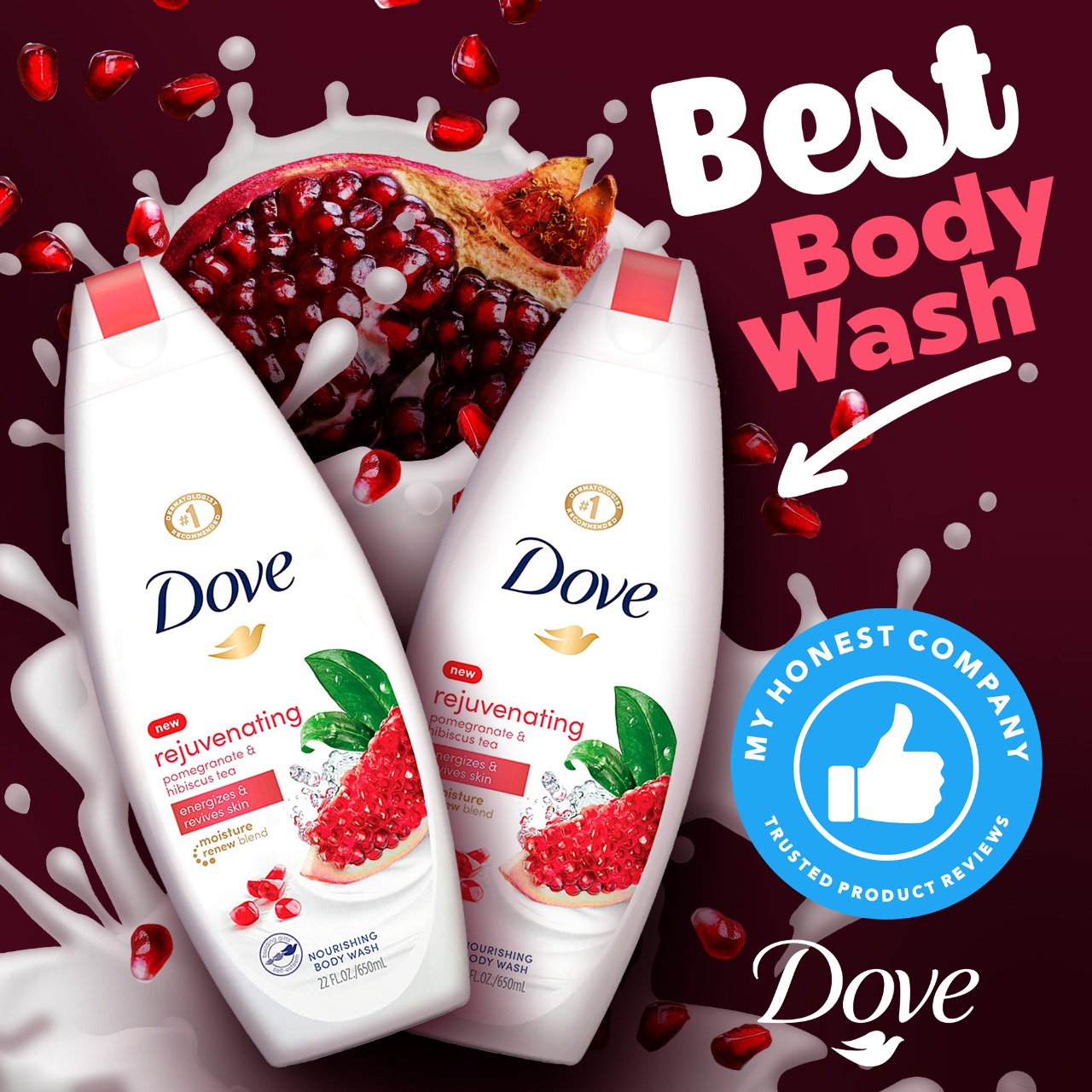 Best Pomegranate & Hibiscus Tea Body Wash
